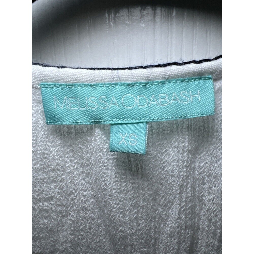 Melissa Odabash Embroidered Swim CoverUp Mini Dress Size XS Millie White Blue - Picture 2 of 10